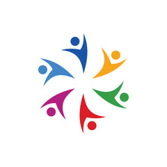 global community logo icon symbol of community , teamwork , family , and business group . Vector illustration