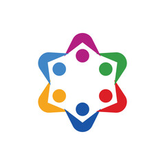 global community logo icon symbol of community , teamwork , family , and business group . Vector illustration