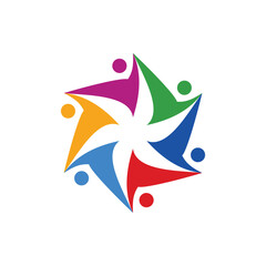 global community logo icon symbol of community , teamwork , family , and business group . Vector illustration