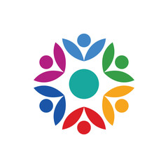 global community logo icon symbol of community , teamwork , family , and business group . Vector illustration