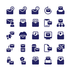 Mail Email Glyph Illustration Pack