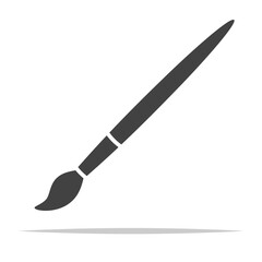 Single paintbrush icon transparent vector isolated illustration