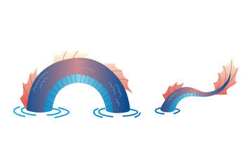 Loch Ness Monster Bundle, Nessie, Split monogram, Lochness, Monster dinosaur, stencil, Loch Ness Clipart, Loch Ness, Vector, monster silhouette © the8monkey