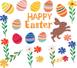 Fototapeta premium happy easter easter Sunday free vector illustration