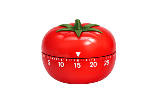 Tomato timer managing kitchen cooking and productivity time