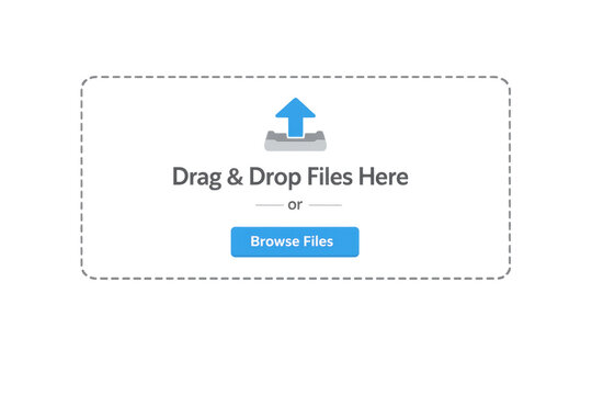 Uploading files with drag and drop interface