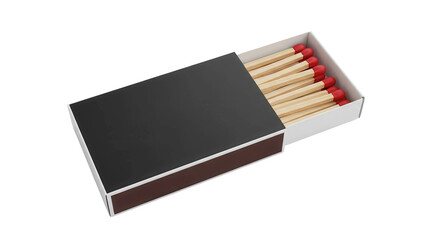 Opened Box of Matches with Red Tips