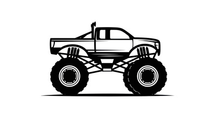 Monster Truck Silhouette Vector Illustration © Roni