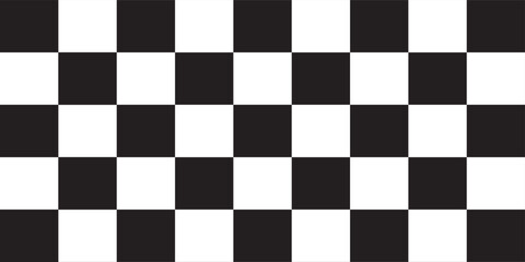 Black and white checkered seamless pattern. Endless background. Racing flag texture