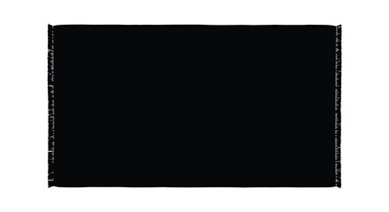 Obraz premium A completely black solid image with a thin white border surrounding the dark void presented as a silhouette high quality professional