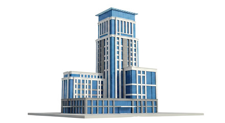 Obraz premium Modern Skyscraper with Blue Glass Facade