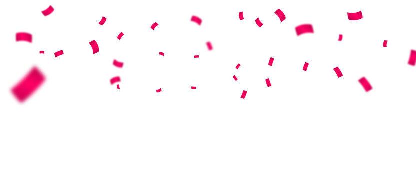 PNG red confetti falling celebration background	