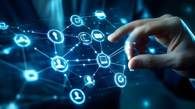 Digital technology network connection high resolution photo