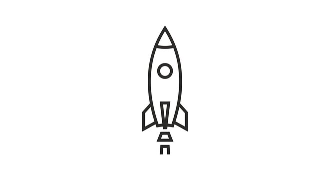 Untuk logo atau icon roket desain minimalis