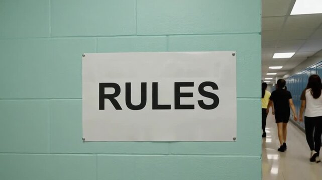Sign for "rules".