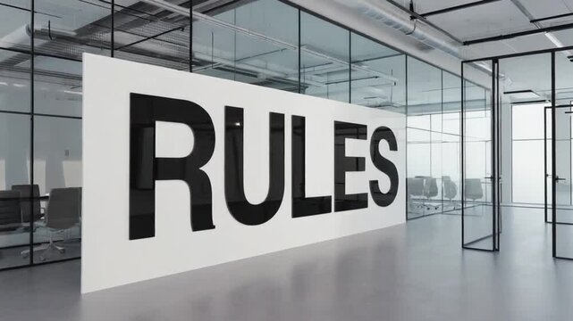 Sign for "rules".