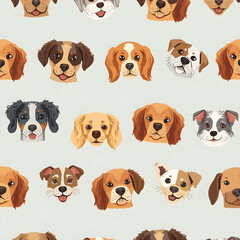 Fototapeta premium set of puppies