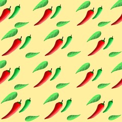 seamless background with peppers