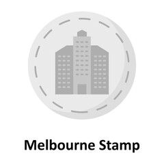 Melbourne Stamp Vector Icon which can easily modify or edit