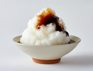 黒蜜シロップの大人向け和風かき氷