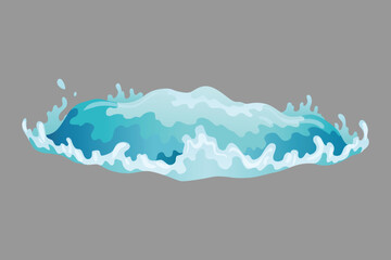 Obraz premium Dripping water special effect fx animation frames sprite sheet. Clear water drop burst frames for flash animation in games, video and cartoon