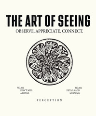 Fototapeta premium The Art of Seeing Conceptual Poster Illustration