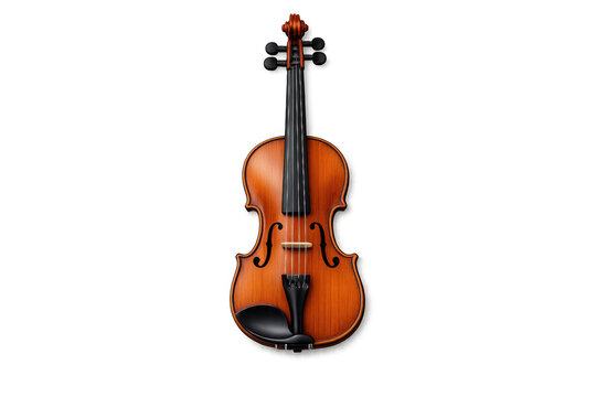 Elegant wooden violin on dark background with smooth gradient
