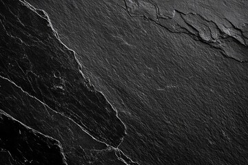 Fototapeta premium Dark grey and black slate texture with natural lines and details on a flat surface for design and decoration purposes