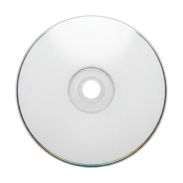 Rewritable DVD+RW with a white printable surface.