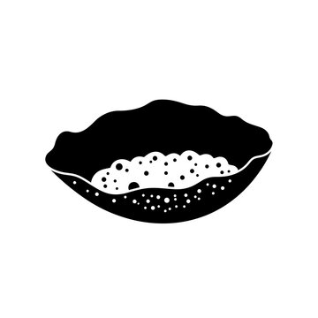 Silhouette of Traditional Hopper Food for Sri Lankan Cuisine and Breakfast