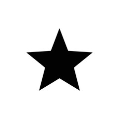 Silhouette of Five Point Star for Military Symbols and Rating Shapes