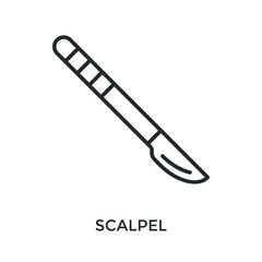Obraz premium Scalpel Icon Outline Style. Vector Illustration For Graphic Design