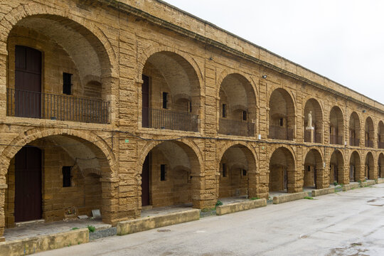 Baluarte de San Roque in Cadiz Spain Historic Defensive Walls with Neoclassical Arches and Piedra Ostionera Stone Masonry in Andalusia Military Architecture
