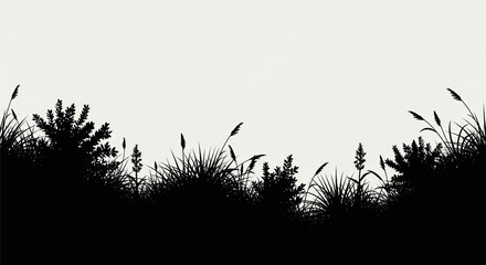silhouette of grass