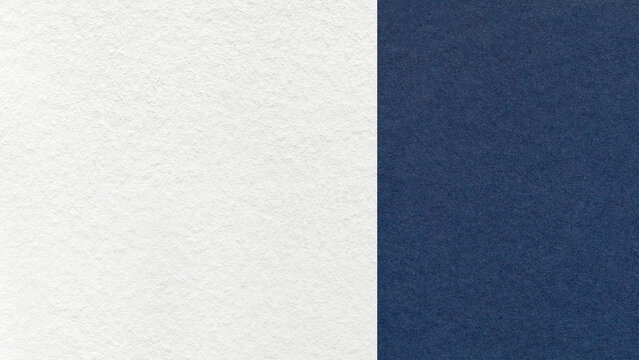 White paper texture two color background with dark blue vertical split and copy space for template, banner, presentation