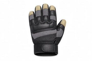 Tactical gear glove in realistic style on dark background