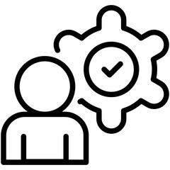 Obraz premium people management icon