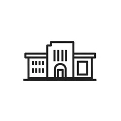 Minimal Government Building Symbol