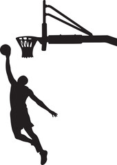  Slam Dunk Action in silhouette.