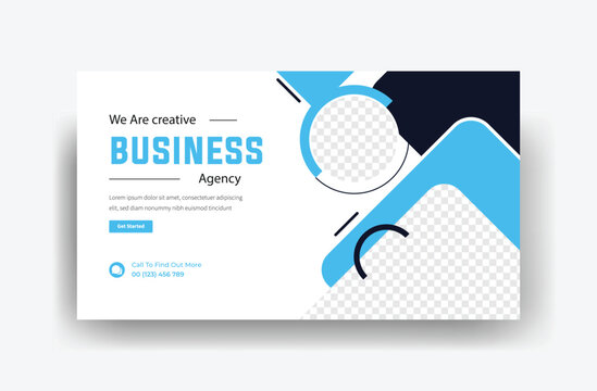Corporate business agency YouTube video thumbnail, promotion Modern thumbnail and web banner template design