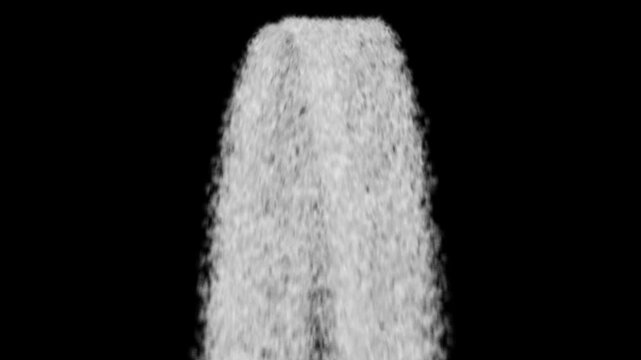 Superimposition of a huge waterfall of water falling smoothly