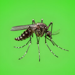 mosquito on greenscreen