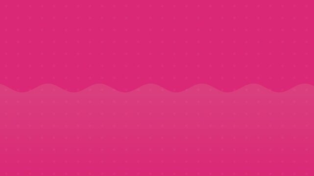 Abstract Pink Wavy Pattern with Dots Seamless Loop Background.
