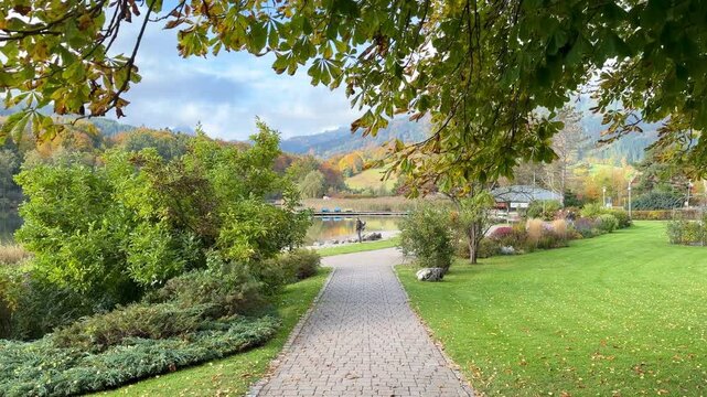 Lake Schliersee of Miesbach in South of Germany Bavaria