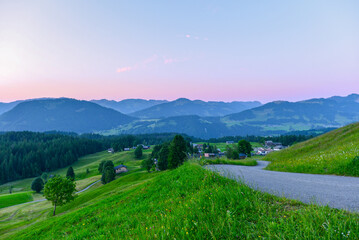 Das Bregenzerwaldgebirge in Schetteregg-Amagmach (Gemeinde Egg) in Vorarlberg