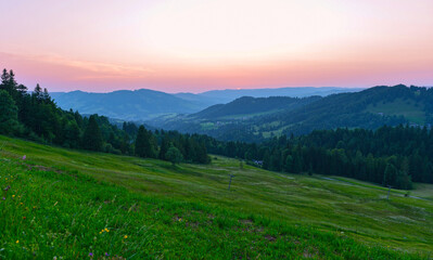 Das Bregenzerwaldgebirge in Schetteregg-Amagmach (Gemeinde Egg) in Vorarlberg © Ilhan Balta