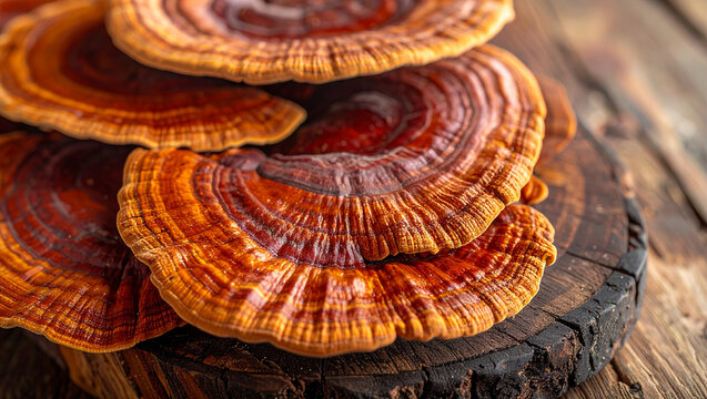 Red Mushroom Slices for Traditional Medicine and Wellness