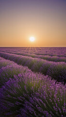 lavender field at sunset