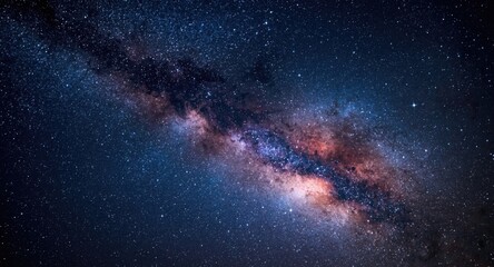 Fototapeta premium Abstract starry night wallpaper displaying the Milky Way galaxy with a cosmic background