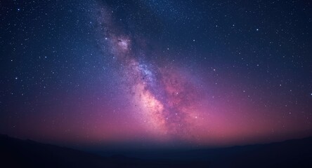 Fototapeta premium A star studded celestial backdrop featuring a richly colored gradient night sky